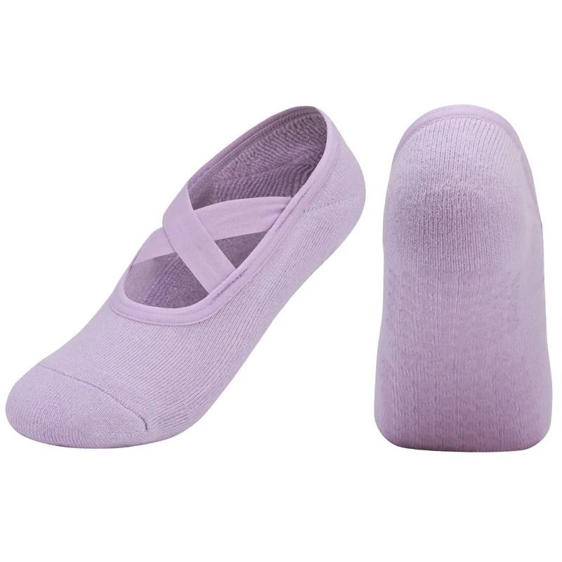 Women Breathable Towel Bottom Yoga Socks Silicone Non Slip Bandage Pilates Ladies Ballet Dance Socks