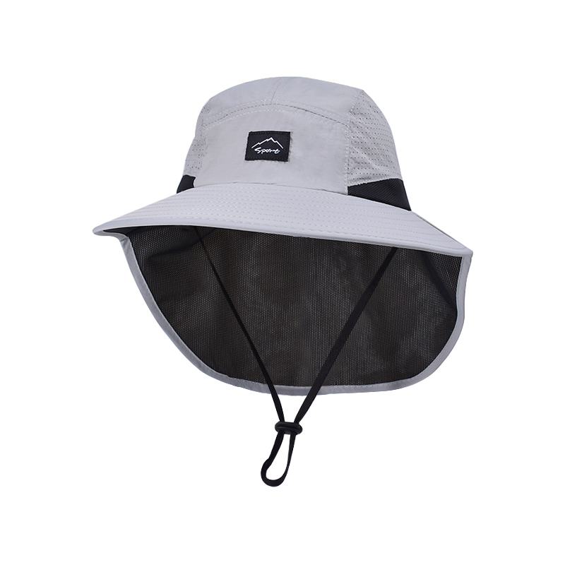 Unisex Xinbaoguan 9249 Summer Fisherman Hat, Large Brim, Quick-Dry Polyester Sunshade with Shawl Design