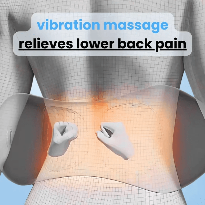 3 in 1 Back Pain Massager with Heat, Vibration & Spinal Traction Relief