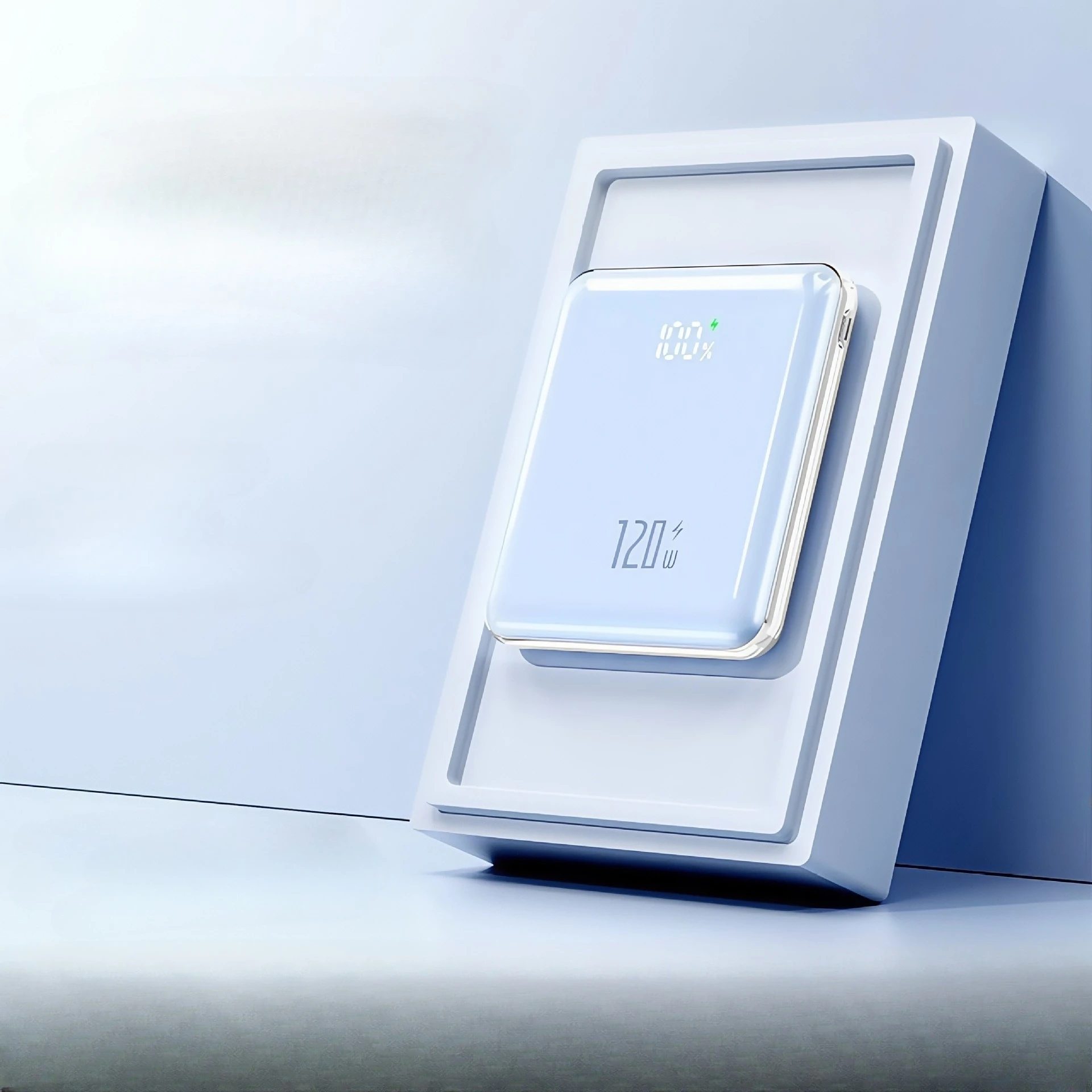20000 mAh Portable External Battery, New 120W Super Fast Charging, Mirror Design for iPhone Xiaomi