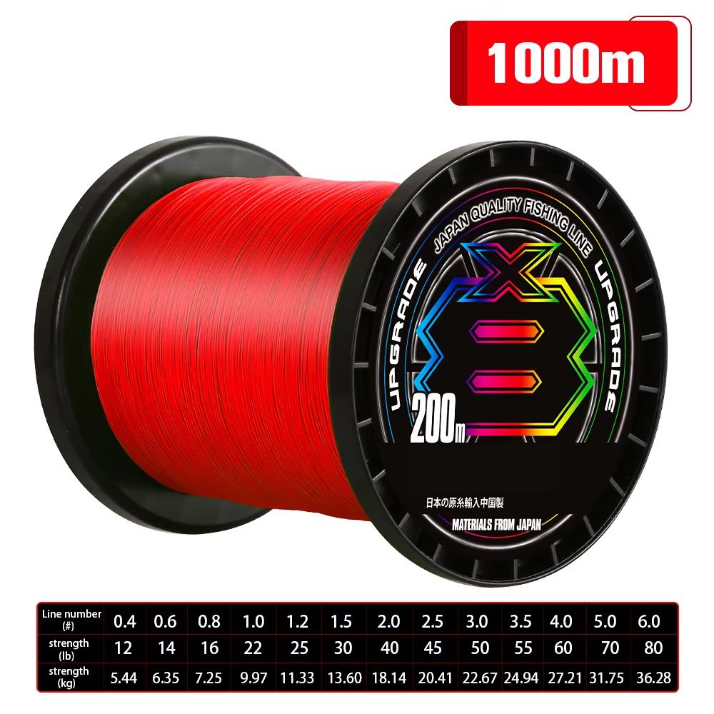 X Braid Upgrade X8 PE Fishing Line 8 Strand Super Strong Saltwater Multifilament Line 546.8yd 1093.6yd