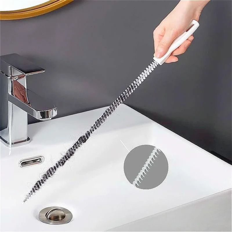 Sewage Hair Cleaner Washbasin Pipe Unclogger Brush for Kitchen and Bathroom
