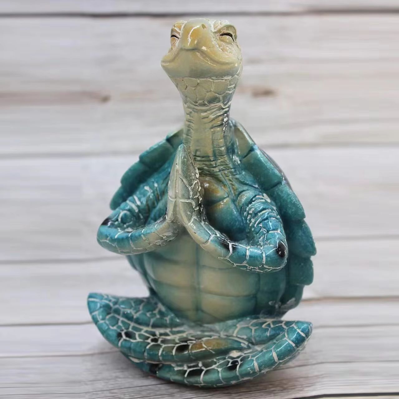 Resin Meditation Turtle Statue Zen Figurine for Home and Garden Decor