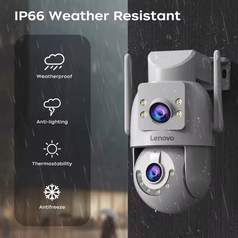 SecureView 4K Dual-Lens PTZ WiFi Security Camera – Smart Auto-Tracking with 5GHz Connectivity