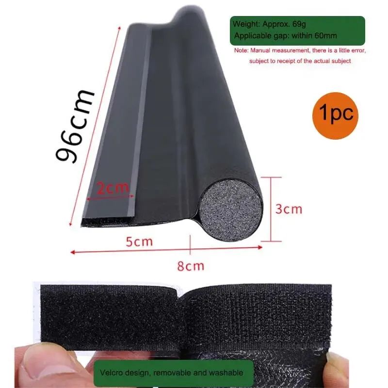 Door Bottom Sealing Strip Sound Insulation Foam Tape Waterproof Wind Noise Blocker for Bedroom Home