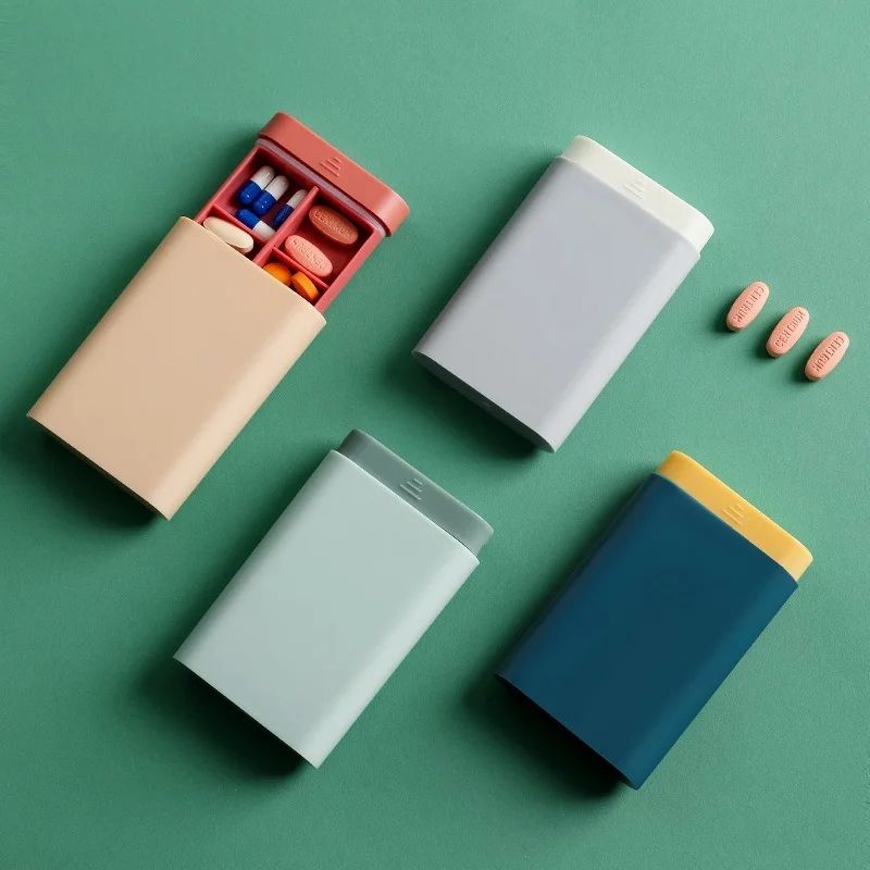 Mini travel pill organizer 7-Day vitamin organizer with 6 Compartments per Day