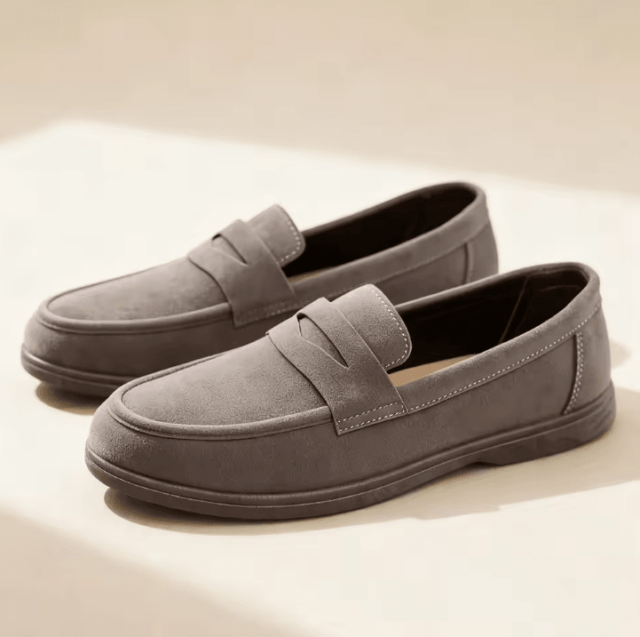 Business Commute Mens Casual Loafers Genuine Leather Lightweight Driving Walking Shoes