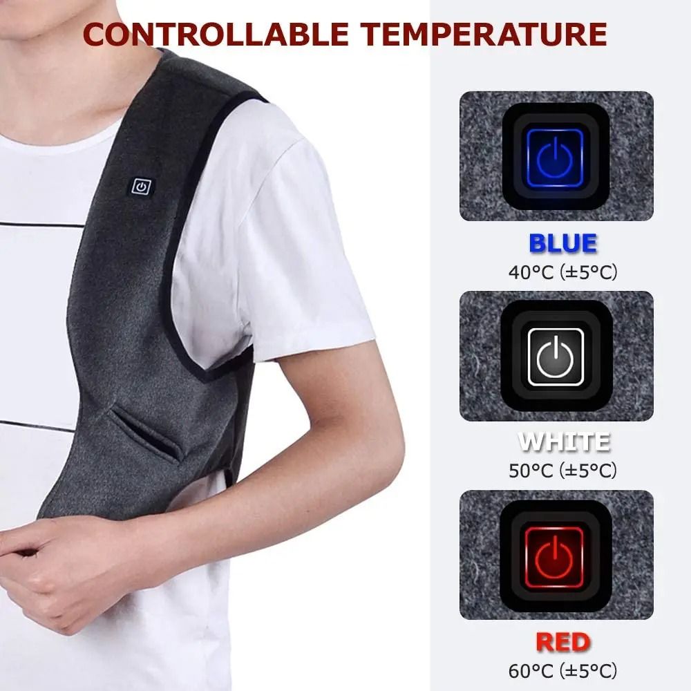 Graphene Heated Vest Electric Jacket for Men Winter USB Heated Coat
