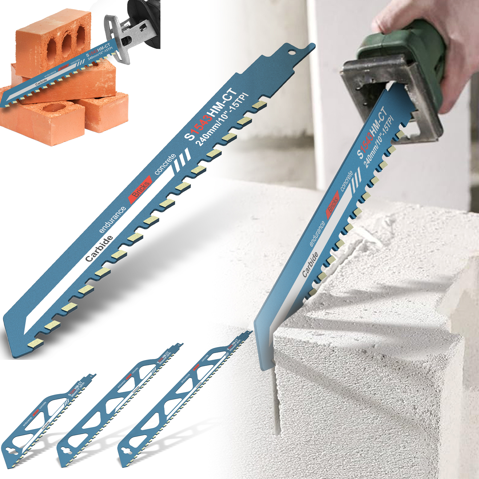 Universal Alloy Steel Recip Saw Blade for Cement & Brick Cutting