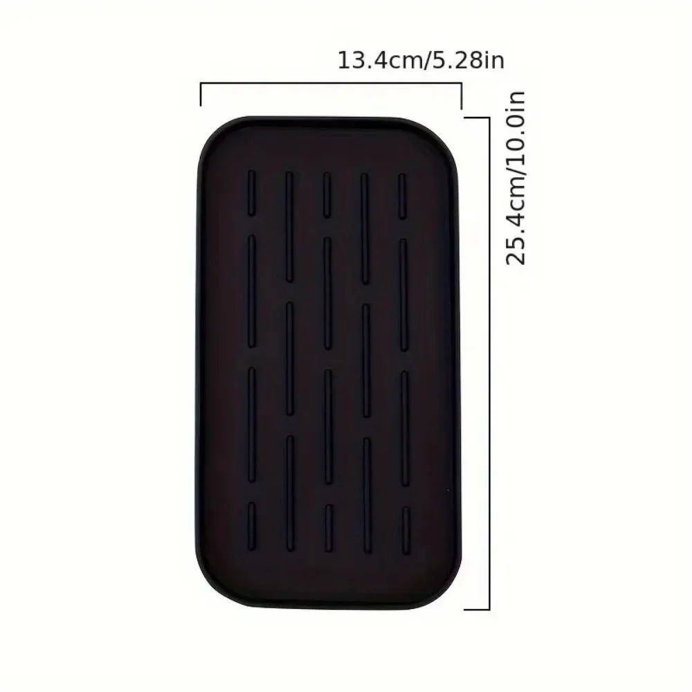 Flexible Silicone Sink Organizer Tray with Drainage – Kitchen Sink Tray for Soap Dispenser & Sponge Holder