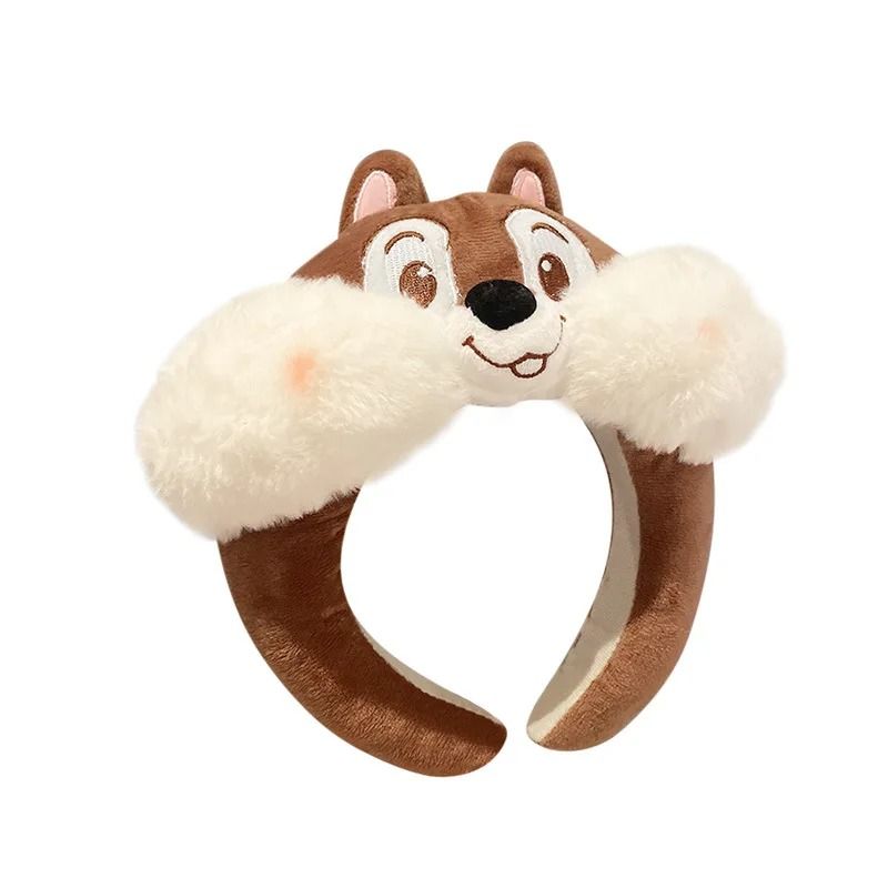 Disney Character Plush Hair Hoop – Cartoon Winnie & Strawberry Bear Face Wash Headband