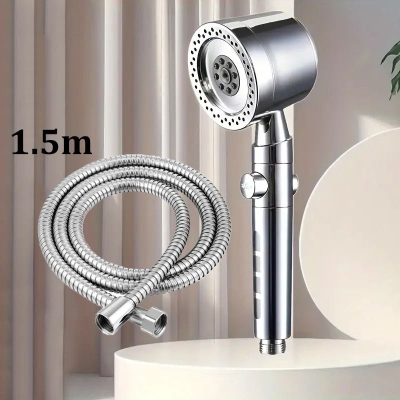 High Pressure Water Saving Handheld Shower Head with Stop Button