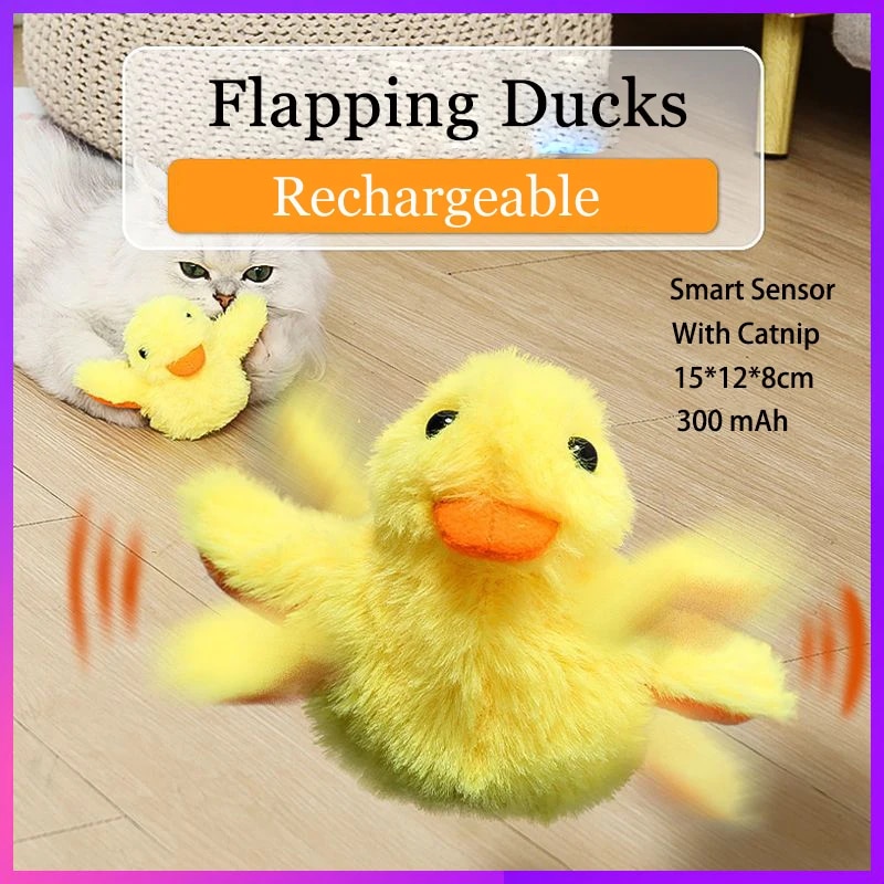 Flapping Duck Cat Toy | Interactive Electric Bird Plush