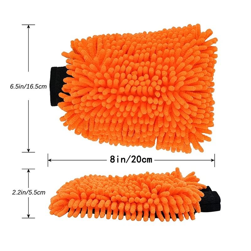 Microfiber Chenille Car Wash Glove Waterproof Thick Cleaning Mitt