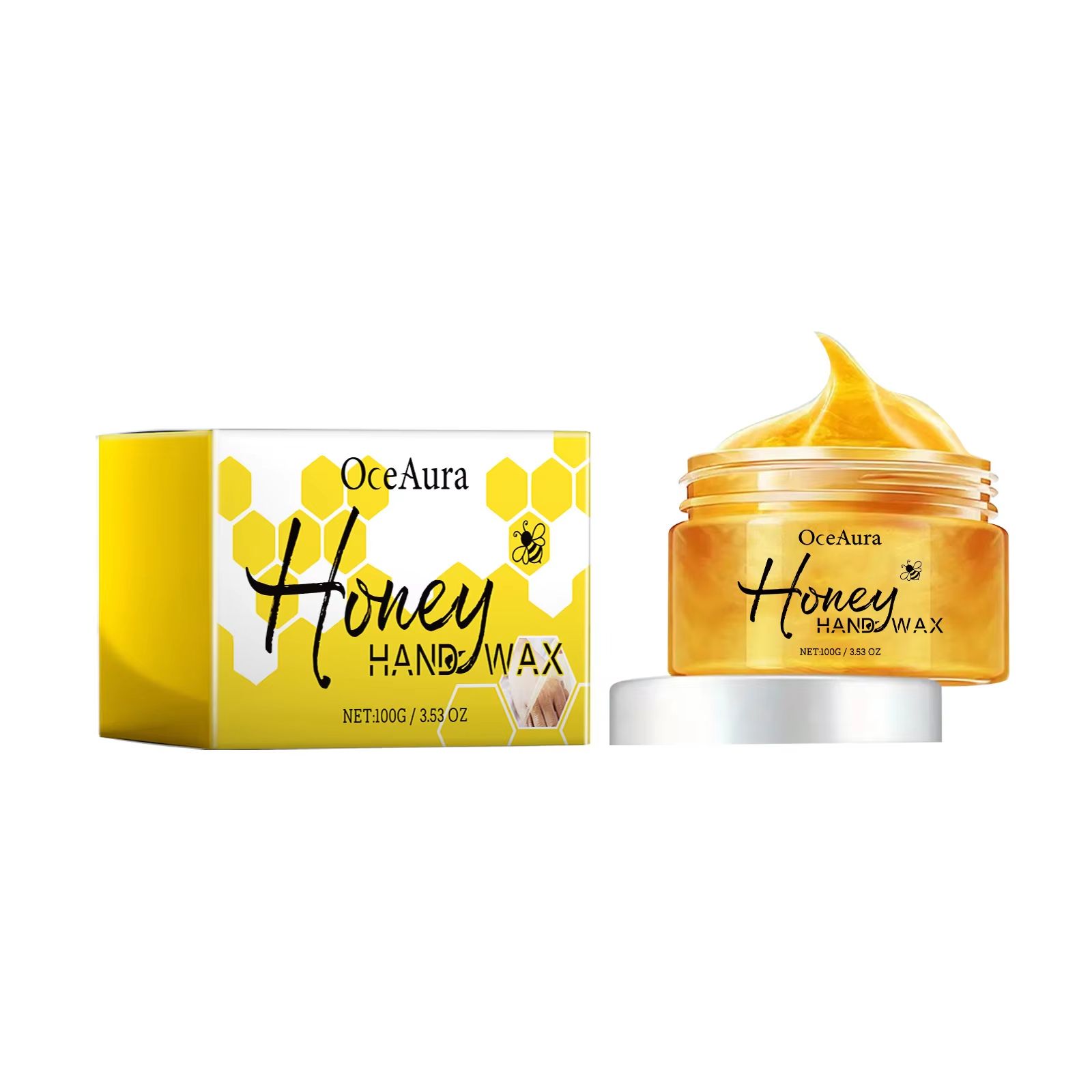 Honey Hand Wax Mask for Deep Moisture, Softening Care, and Smoother Looking Hands