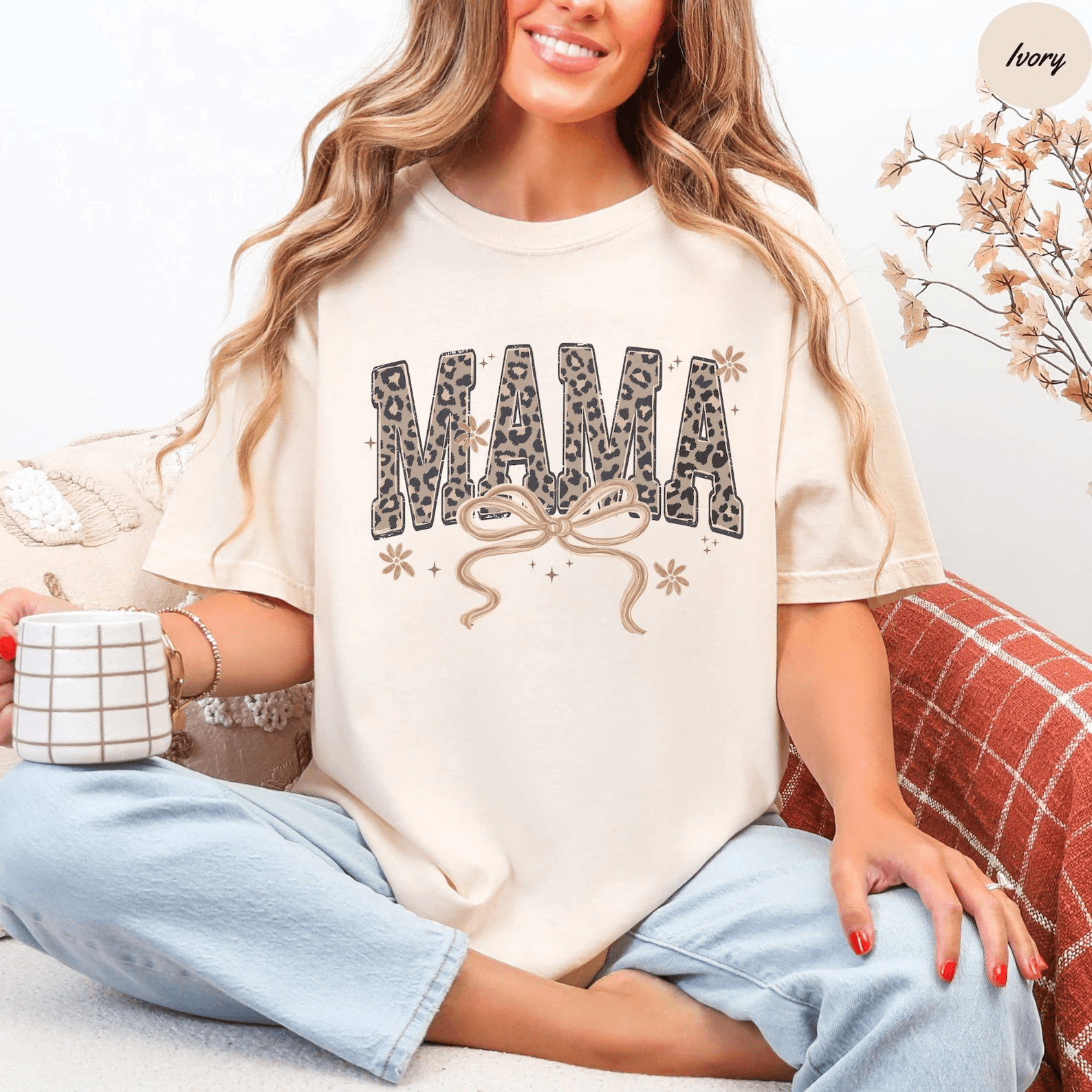 Comfort Colors Leopard Mama Shirt Retro Mom Life Tee Trendy Mothers Day Gift