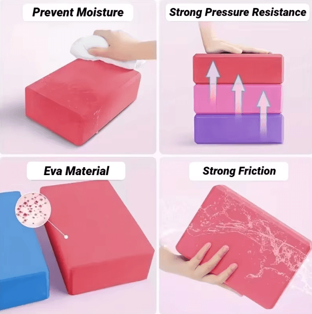 High-Density EVA Yoga Block Foam Brick for Pilates Stretching & Fitness Support