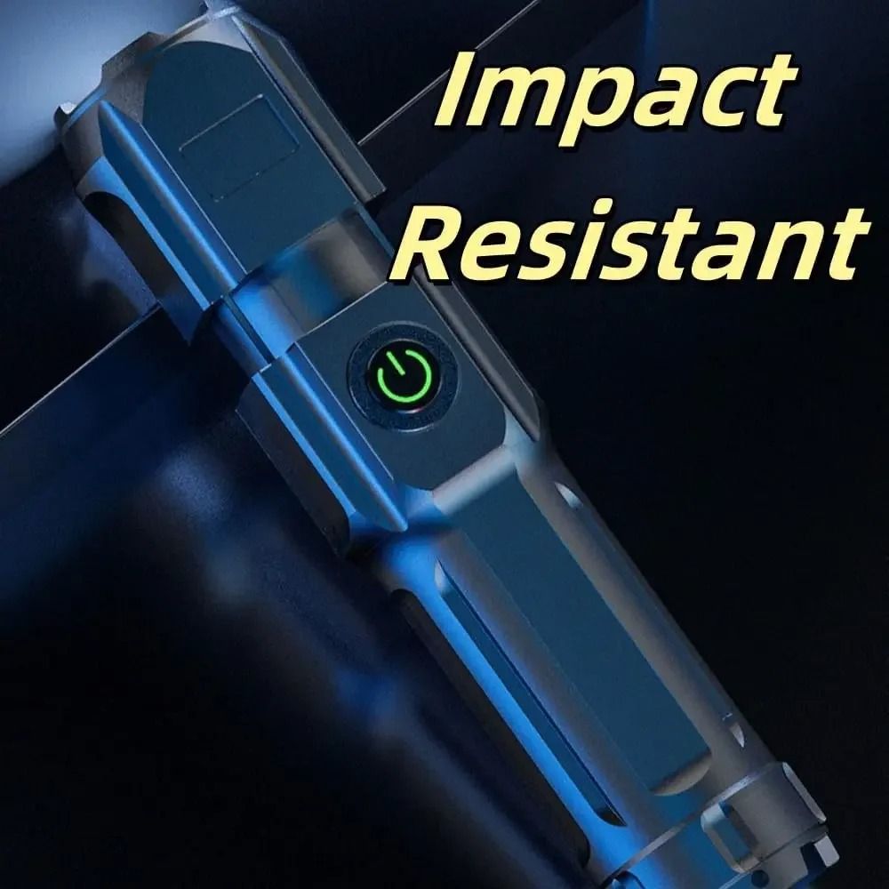 Telescopic Zoom Tactical Flashlight – Long-Range Rechargeable LED Torch