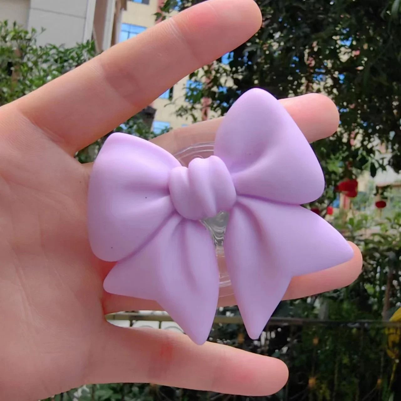Plain Macaron Bow Knot Universal Phone Grip and Stand