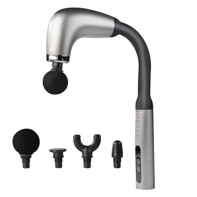 Electric Massage Hammer, Home Handheld Smart Curved Hook Fascia Gun Back Artifact Electric Fascia Gun
