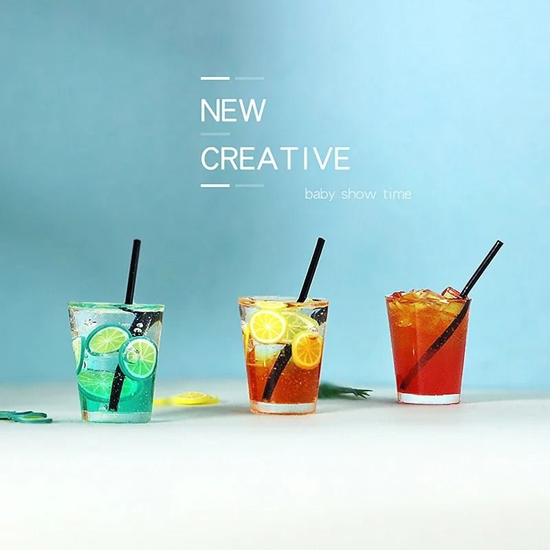 Miniature Dollhouse Cocktail Drinks | 1 6 & 1 12 Scale Doll Toys Kitchen Ornaments
