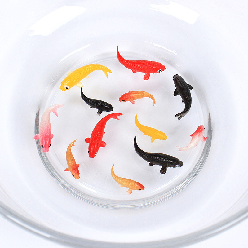 Soft PVC Goldfish Models Set for Epoxy Filling Crystal Ocean Resin 3D Mini Fish Modeling Filler