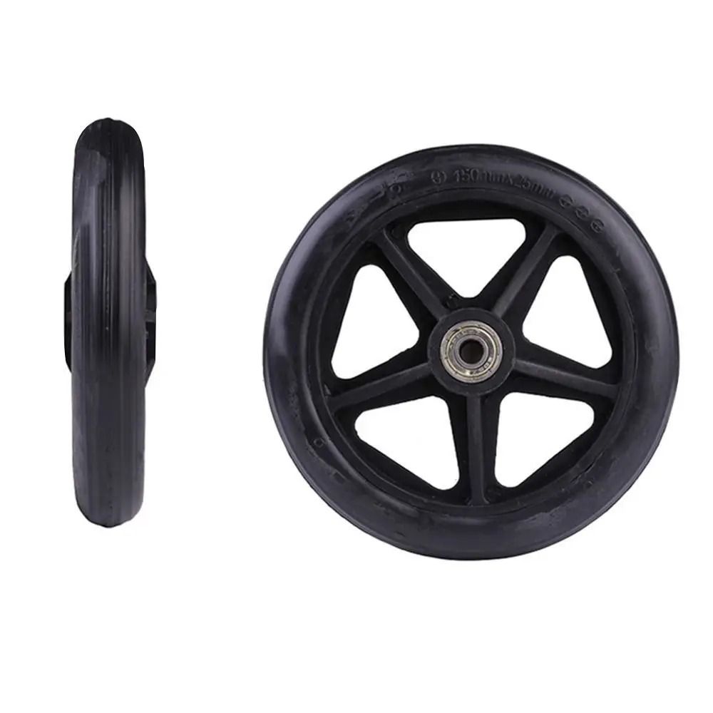 Heavy Duty Wheelchair Front Caster Wheel Solid Tire Replacement 6 7 8 Inch