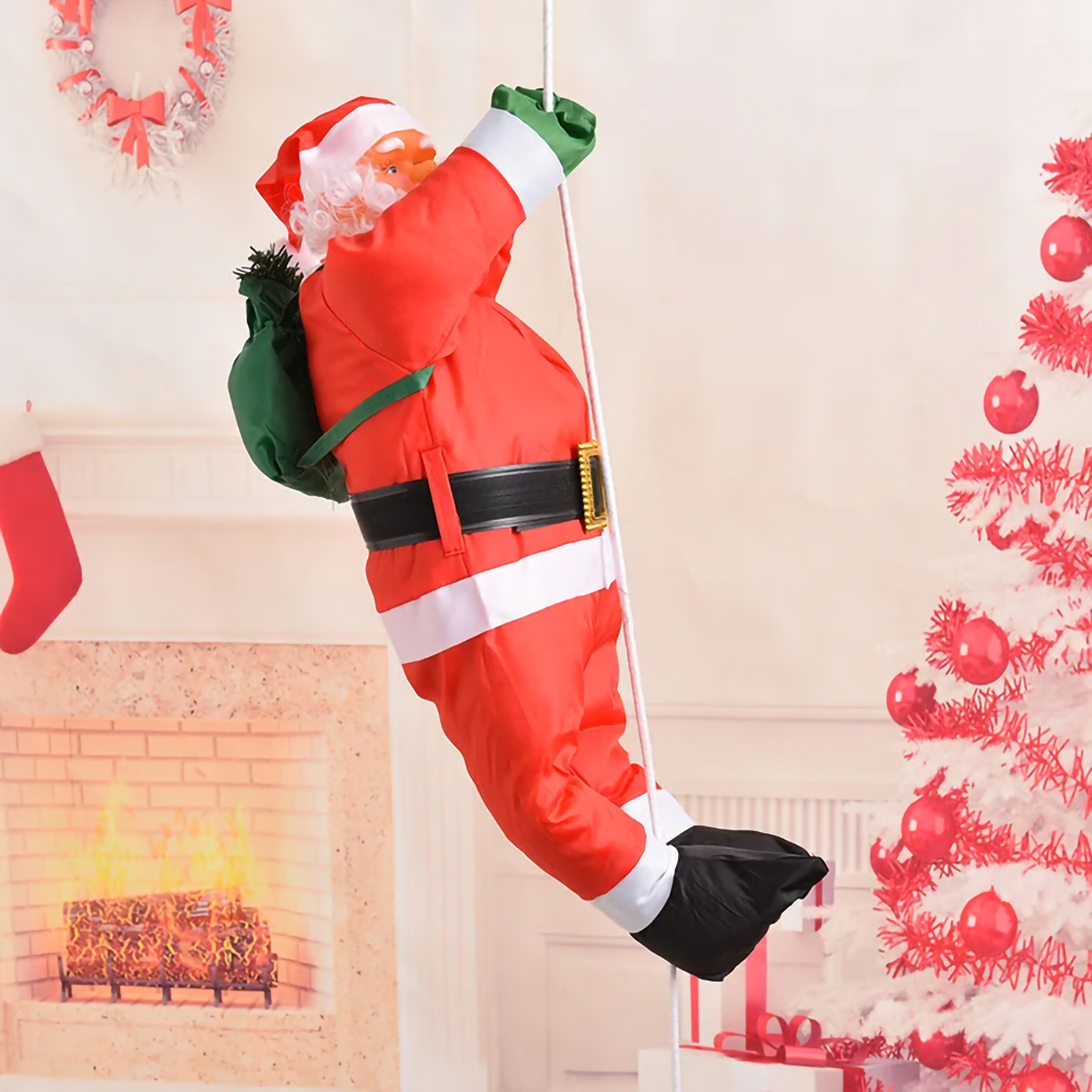 Christmas Decorations Hanging Santa Claus Doll with Rope Ladder Home Decor