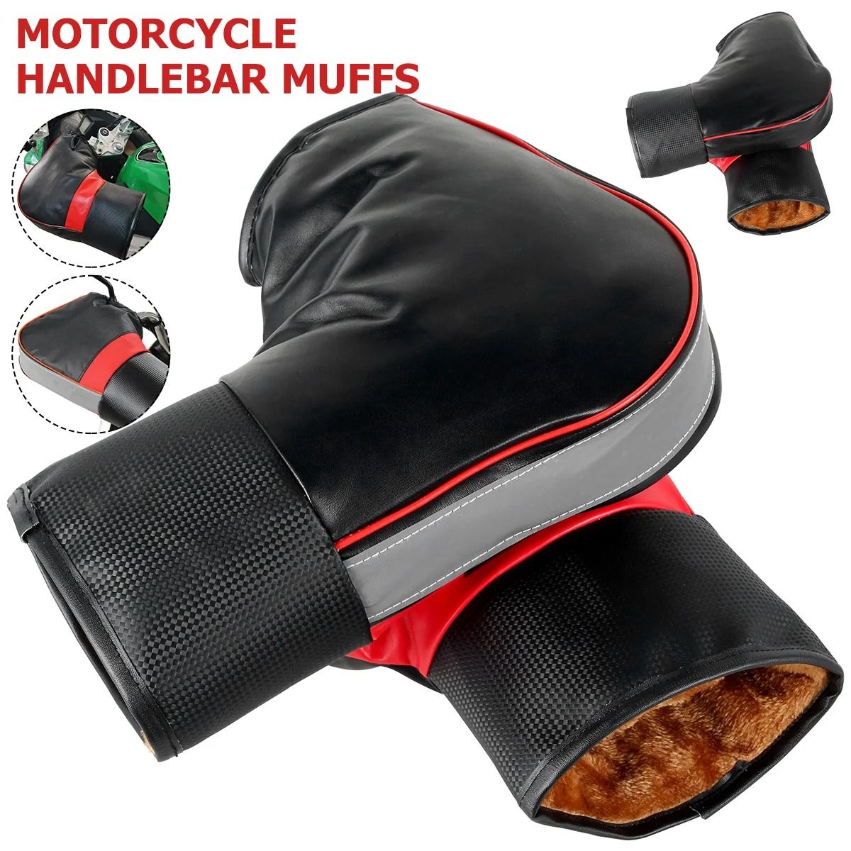 Motorcycle Handlebar Muffs Warm Waterproof Winter Grip Covers