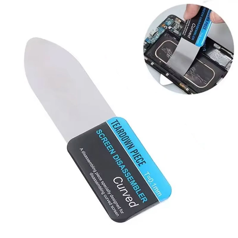 Ultra-Thin Steel Mobile Phone Screen Pry Tool Flexible LCD Disassemble Spudger Card for Easy Repairs