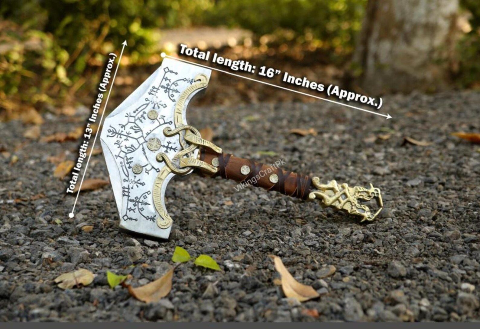 God of War Thor Hammer | 16 Inch Mjolnir Replica for Display & Cosplay | War Inspired Fantasy Collectible