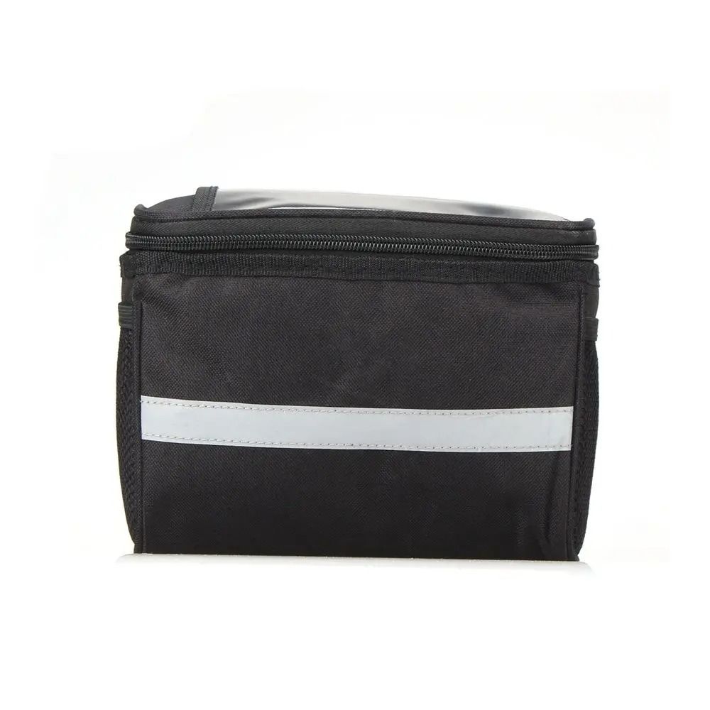 Reflective Bicycle Handlebar Bag Bike Front Storage Pouch Cycling Tube Bag Organizer