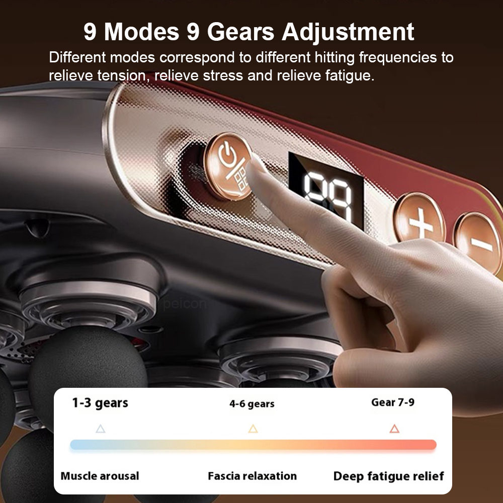 Professional massage gun deep tissue Fascia Muscle Massager with 6 Heads