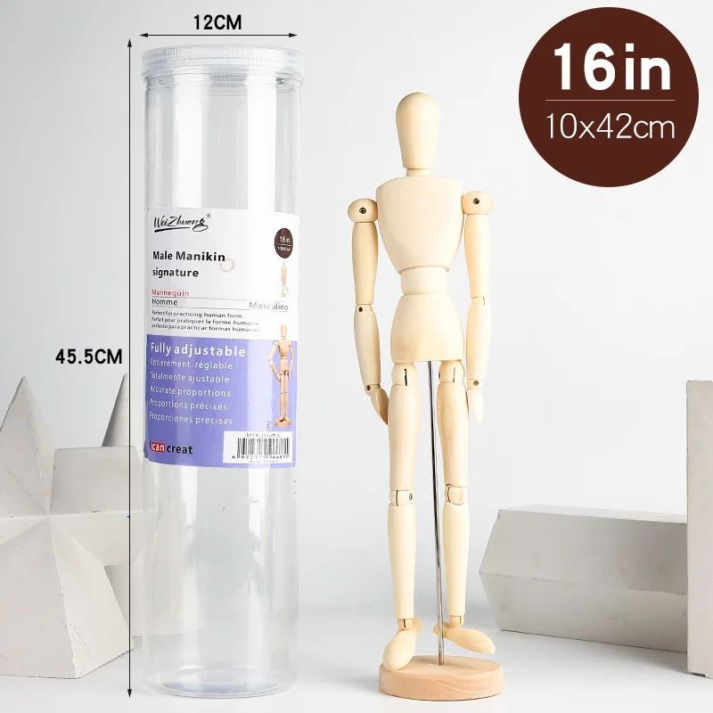 Artisan Pose Wooden Drawing Mannequin with Rotatable Limbs