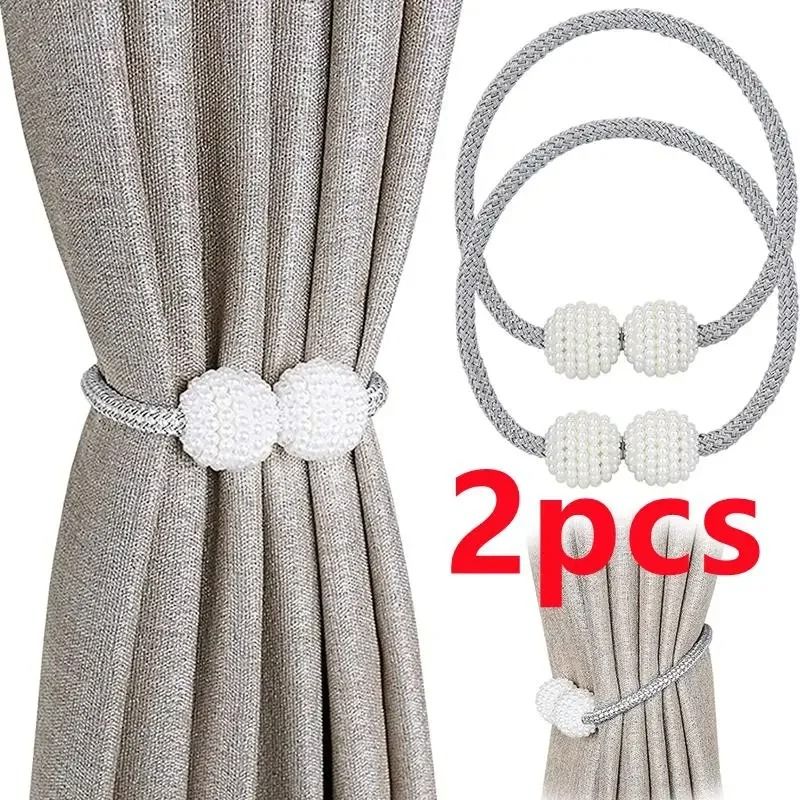 Pearl Magnetic Curtain Clip Tie Back Holder for Home Curtain Decor