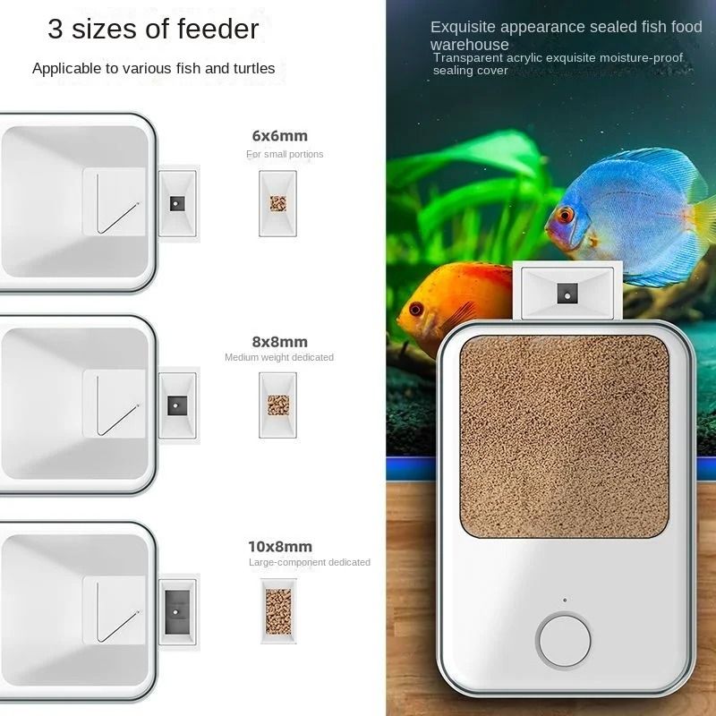Automatic Aquarium Fish Feeder Smart WiFi App Control Voice Remote Fish Tank Feeding Dispenser