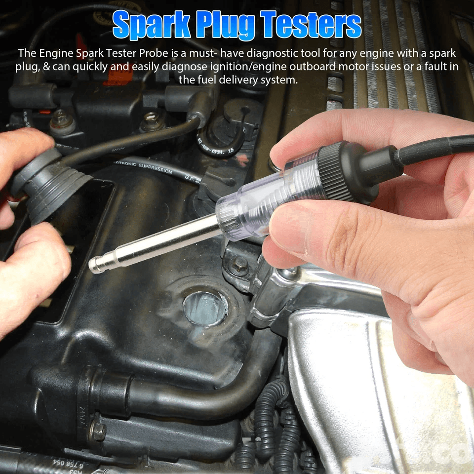 Universal Spark Plug Tester, Ignition System Coil Engine Diagnostic Tool for 2 & 4-Stroke Engines