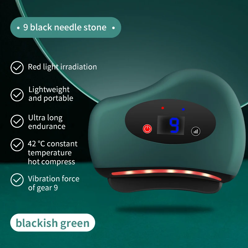 Eye Massager Stone Heating, Electric Guasha Massager, Hot Compress, Vibration Scraping, Neck Face Skin Lifting, Wrinkle