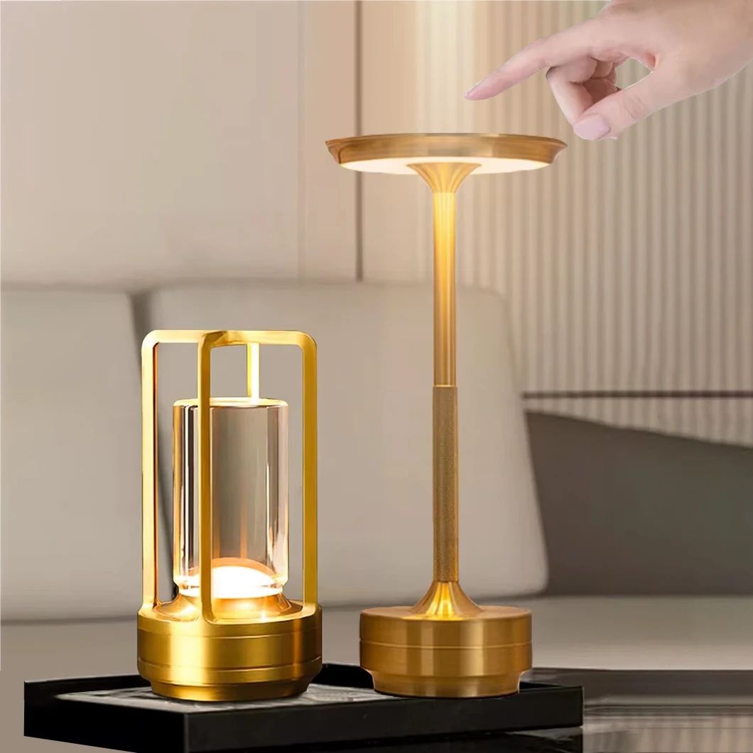 Rechargeable Wireless LED Table Lamp – Touch Sensor Dimmable Restaurant & Bedside Desk Light