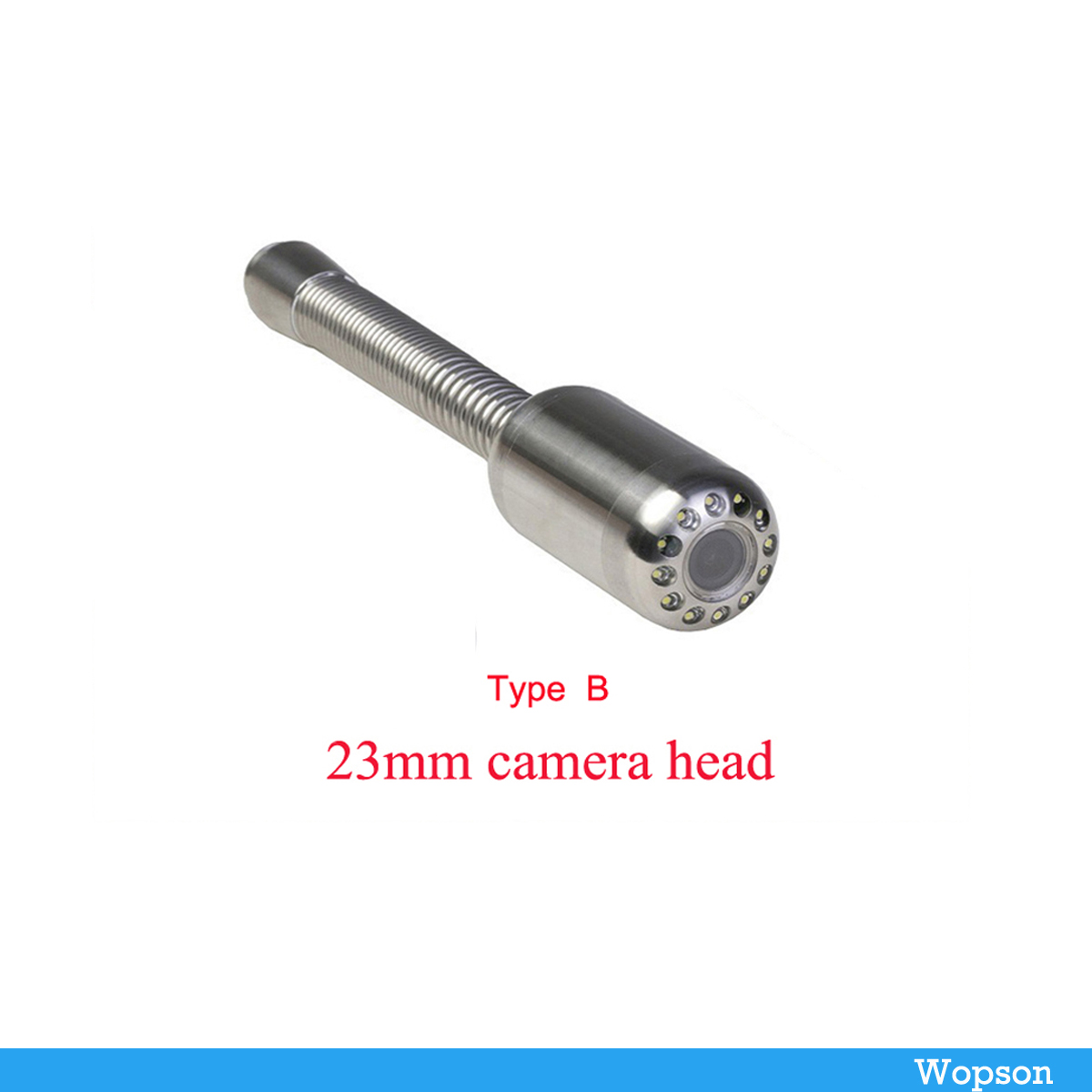 23mm Camera Lens for Sewer Pipe Inspection, 120 Wide-Angle Camera Head with 12 Adjustable LEDs, Sapphire Glass