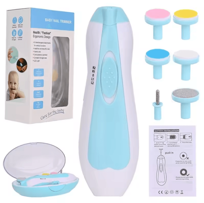 Multifunction Electric Baby Nail Trimmer Kit – Safe & Gentle Nail Care Set