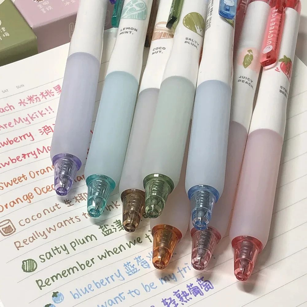 Fruit Scented 3D Gel Pens 0.5mm Smooth Writing Set