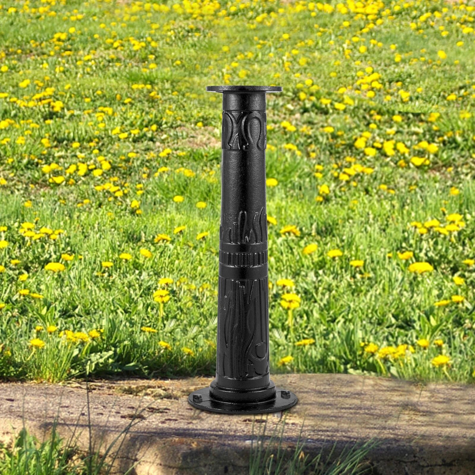 Cast Iron Garden Hand Water Pump Stand Black Well Fountain Booster