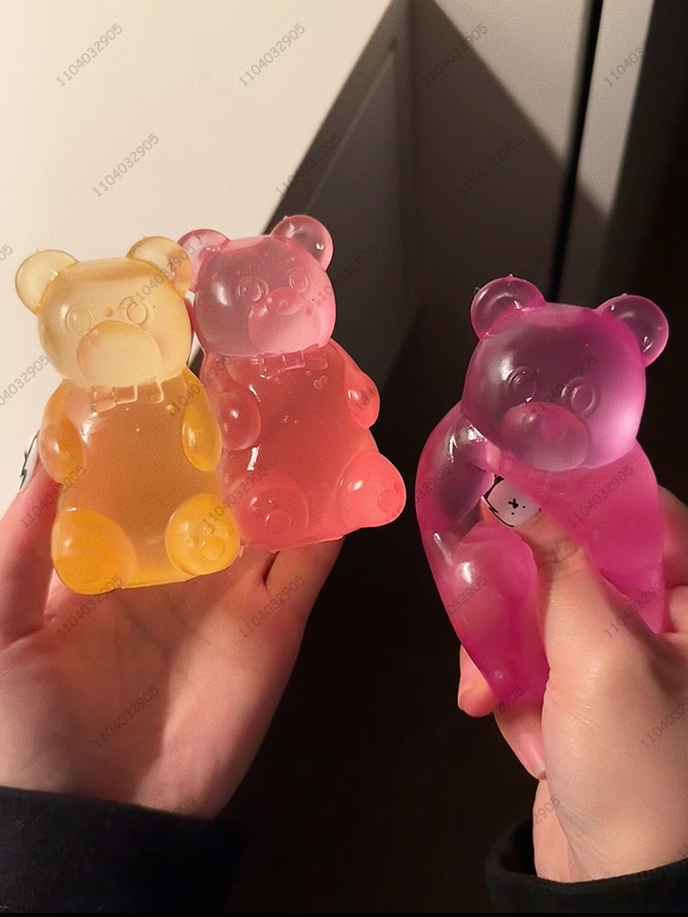 Colorful Gummy Bear Squeeze Fidget Toy for Stress Relief and Sensory Play
