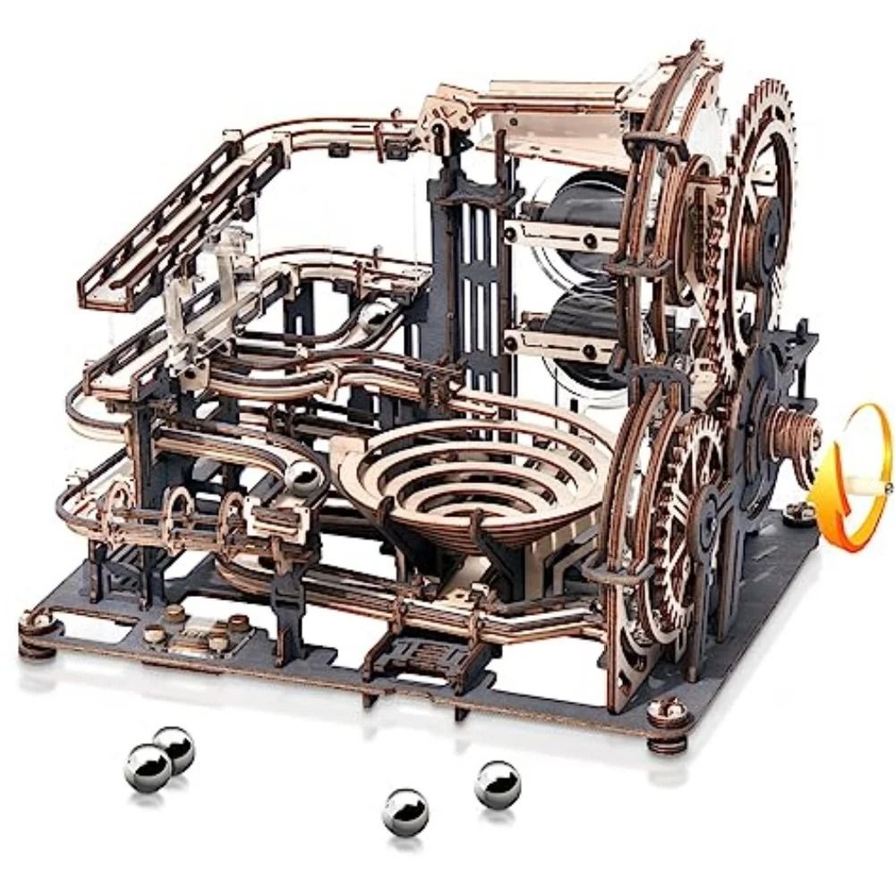 Robotime ROKR 3D Wooden Puzzle Electric Marble Run Spaceport Model Kit