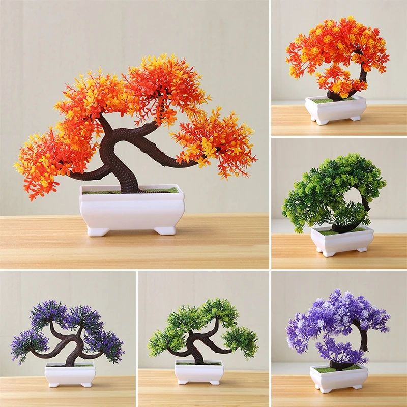 Artificial Bonsai Tree in Pot for Desk Decor and Home Office Decor