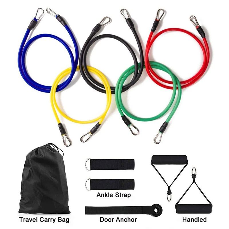 11-Piece Professional Resistance Band & Pull Rope Set