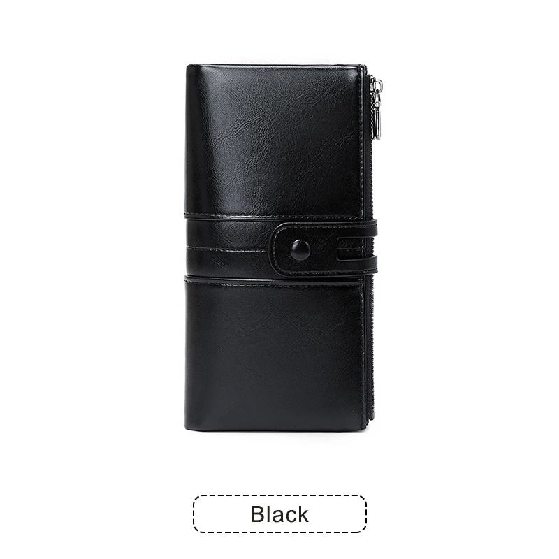 RFID Womens Long PU Leather Wallet Handbag