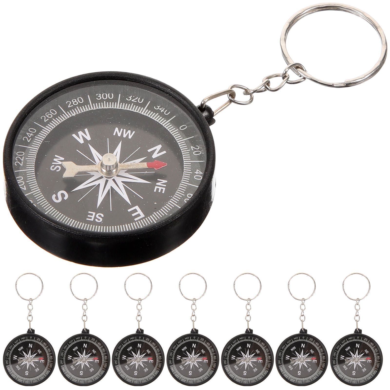Mini Outdoor Compass Keychain Portable Survival Key Ring for Hiking Camping Navigation