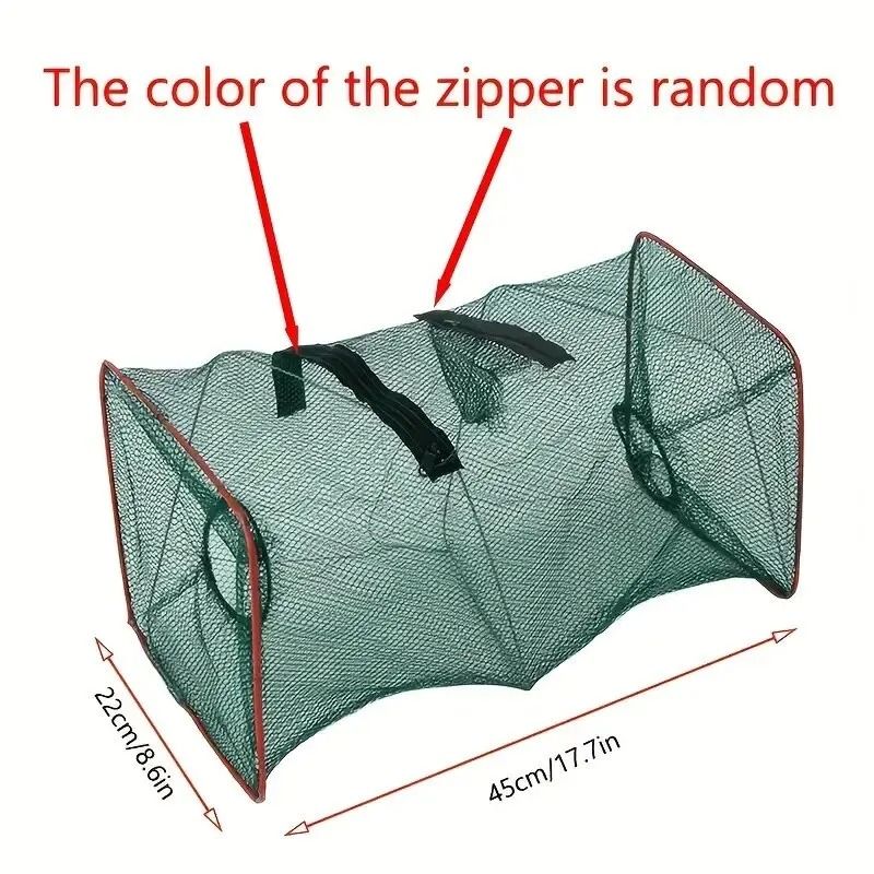 Collapsible Cast Net Fish Cage – Portable Mesh Trap for Crab, Shrimp, and Crayfish